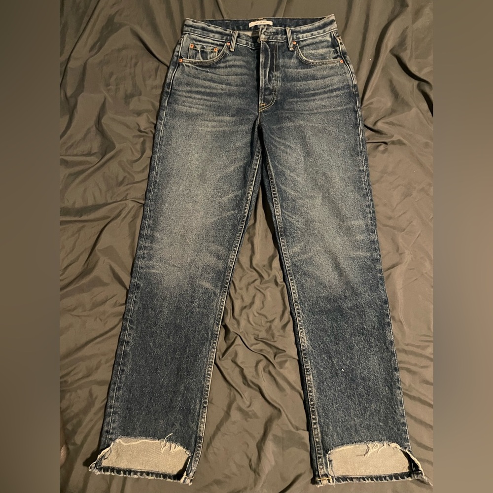 GRLFRND | Helena Denim Size 27 | High-Rise Straight with damage